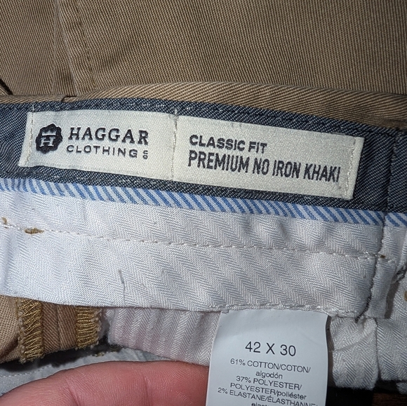 Herringbone Dress Pants Men's Trousers Career Business Casual - Picture 7 of 8